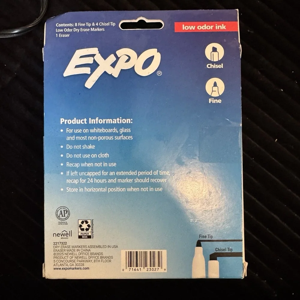 Expo 13 Asst Markers W/Eraser New